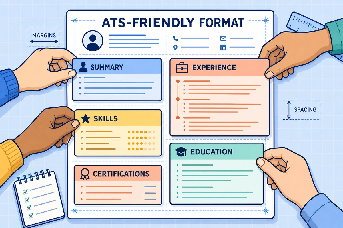 Detailed ATS-friendly resume format illustration
